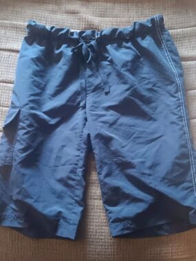 Navy Drawstring Swim Shorts